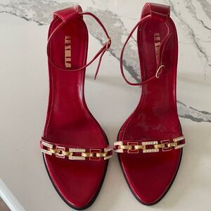 Beautiful Le Silla Red heels with embellishments